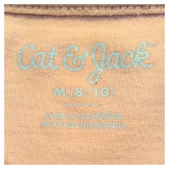 Cat & Jack 'Shark Bait' Short Sleeve Tee - Size Medium (8/10) - Picture 3 of 3